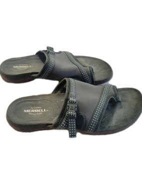 Merrell Green District Muri Slide Sandals with Accent Stitching Size 10